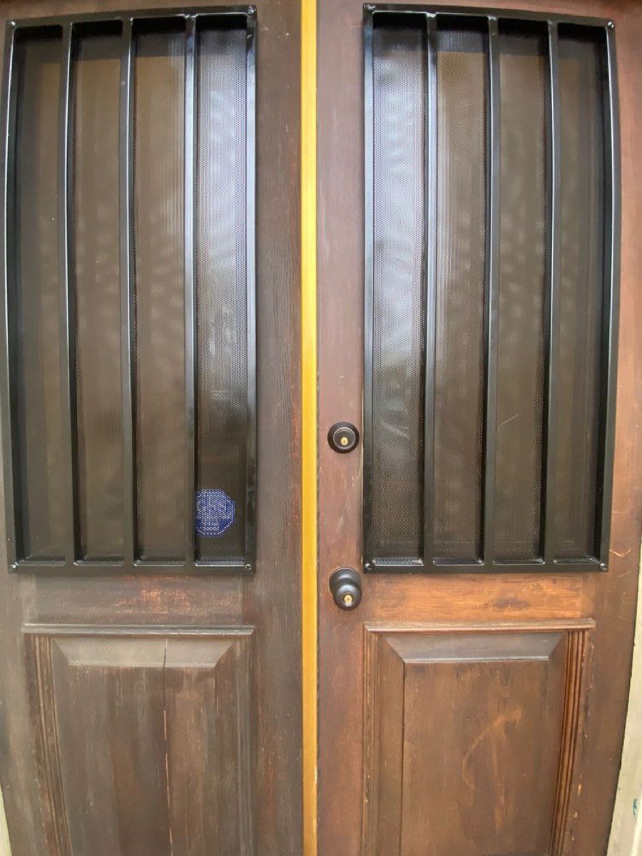 High-security deadbolts on double entry doors installed by Be My Locksmith