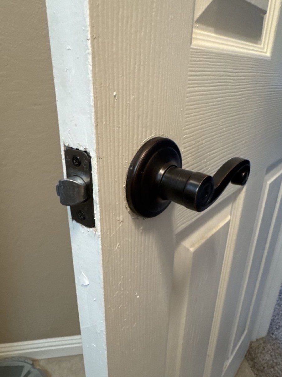 New residential lever lock installed by a Fort Lauderdale locksmith